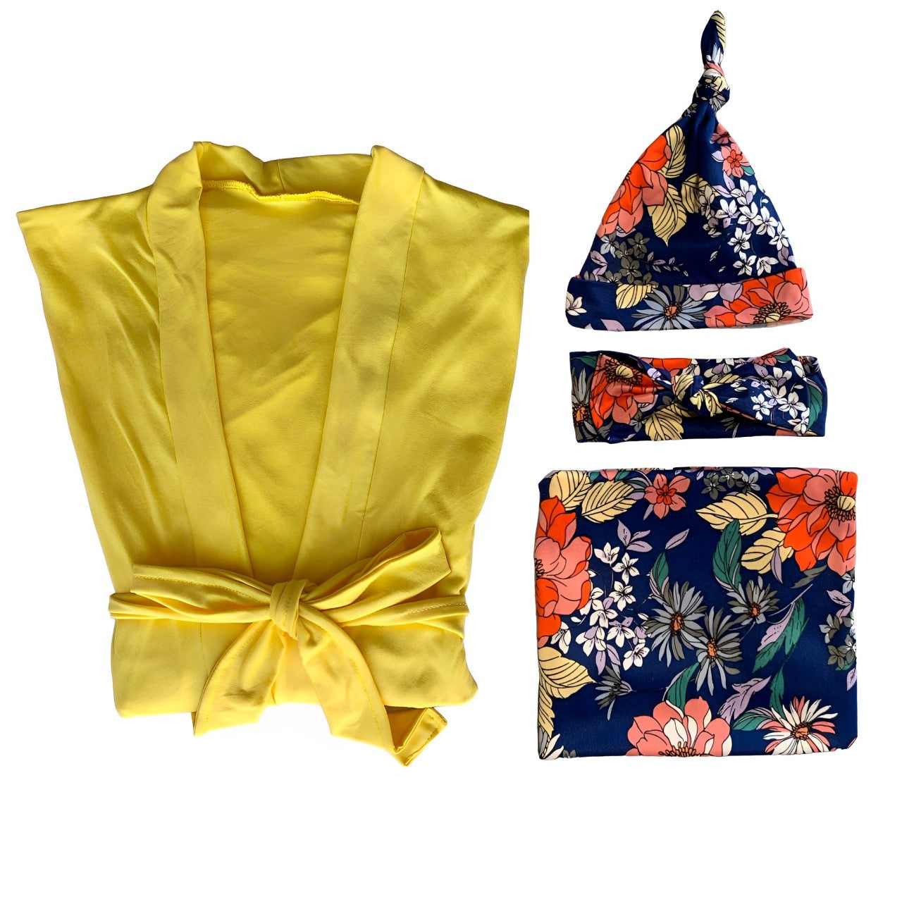 SET AMARILLO Y FLORAL 2