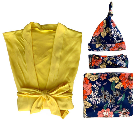 SET AMARILLO Y FLORAL 2