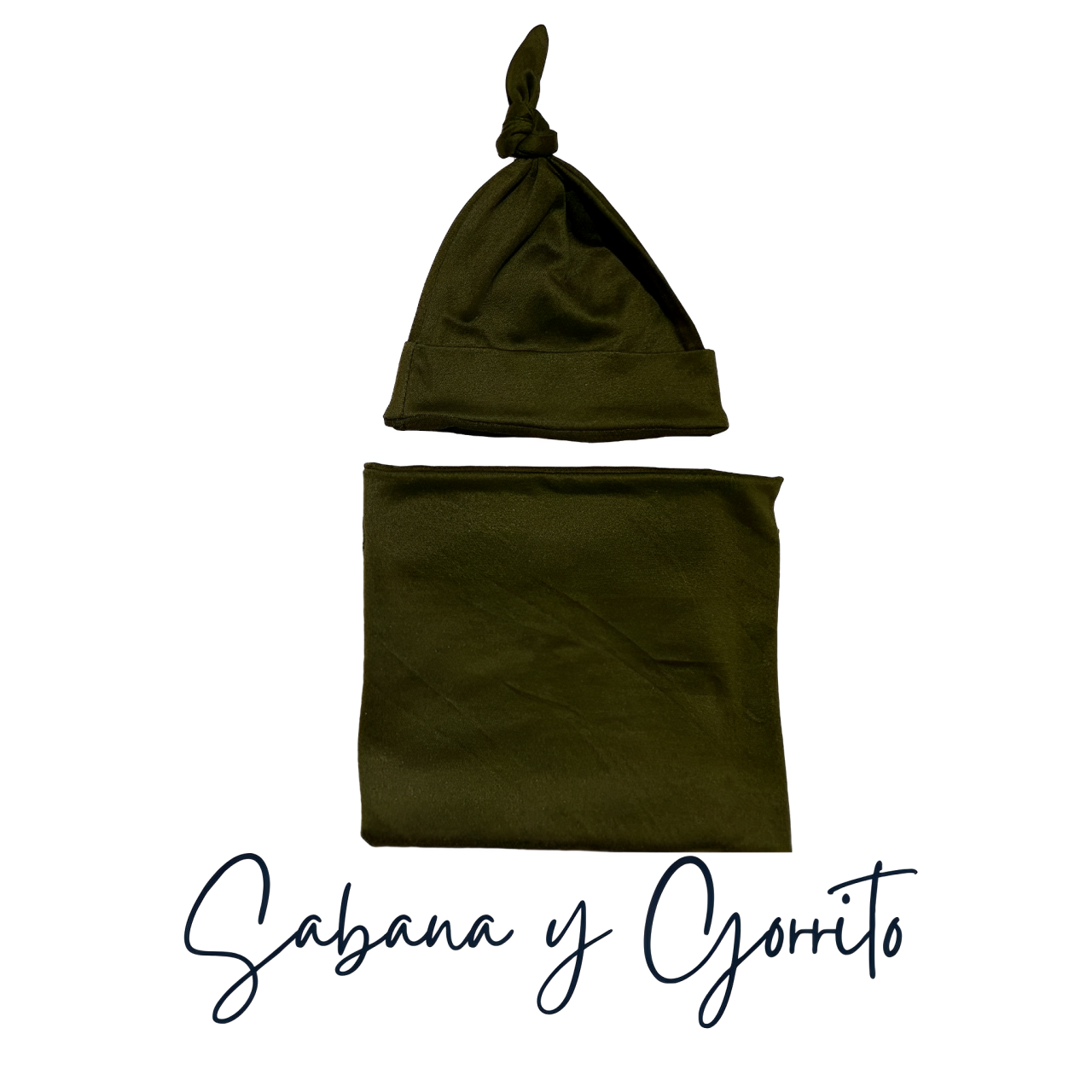 SABANA Y GORRO VERDE MILITAR